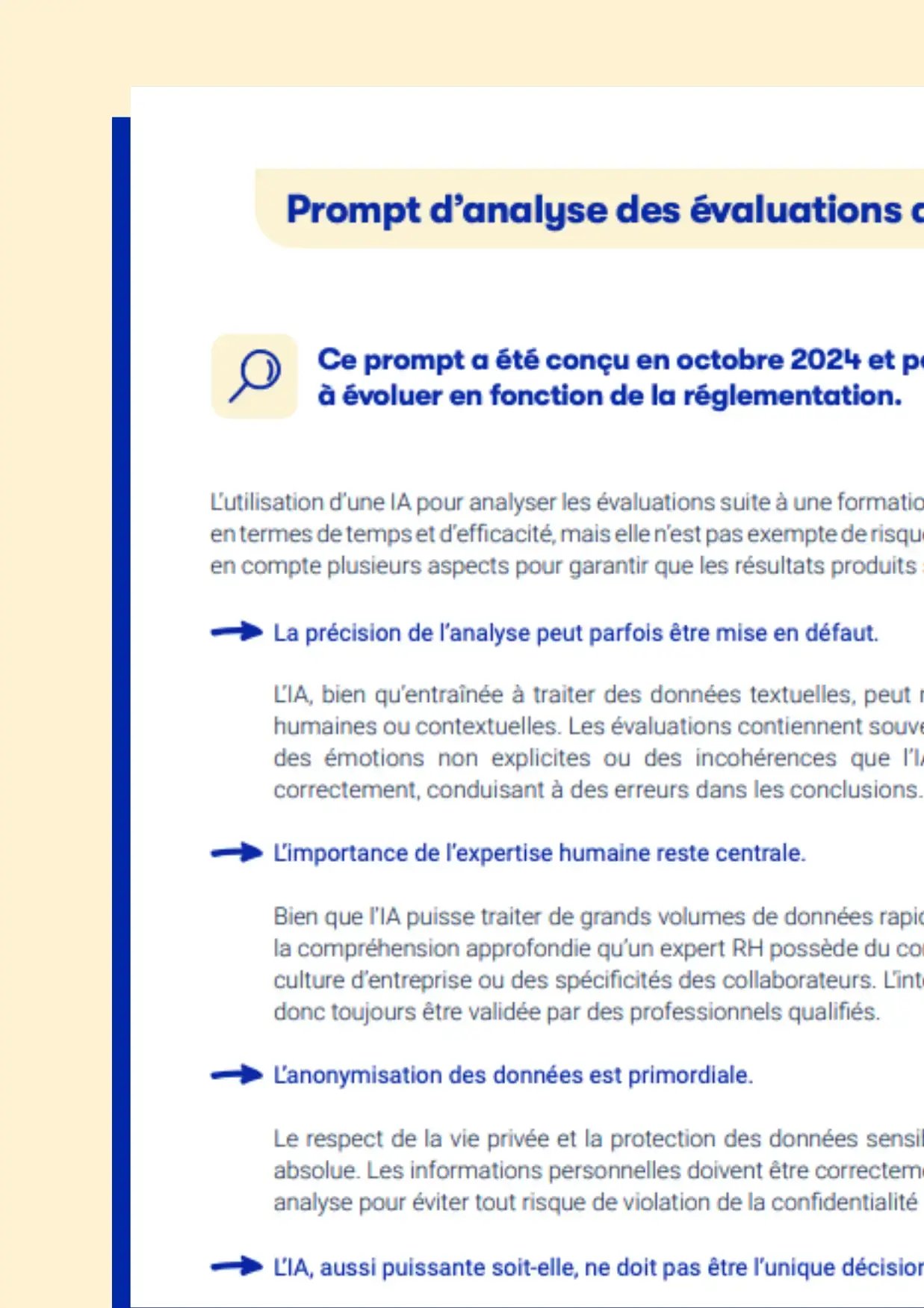 Aperçu de kit d'évaluation de formation