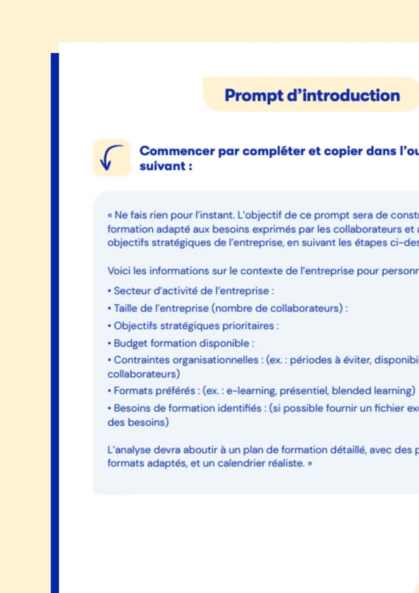 skillup template prompt plan de formation 2