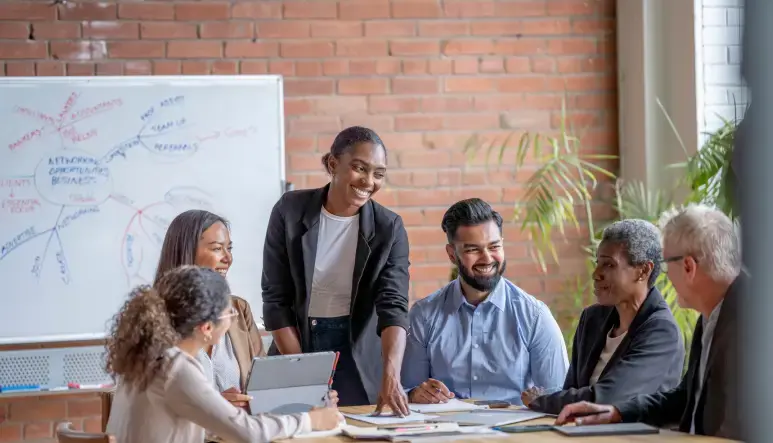 Une réunion d'équipe